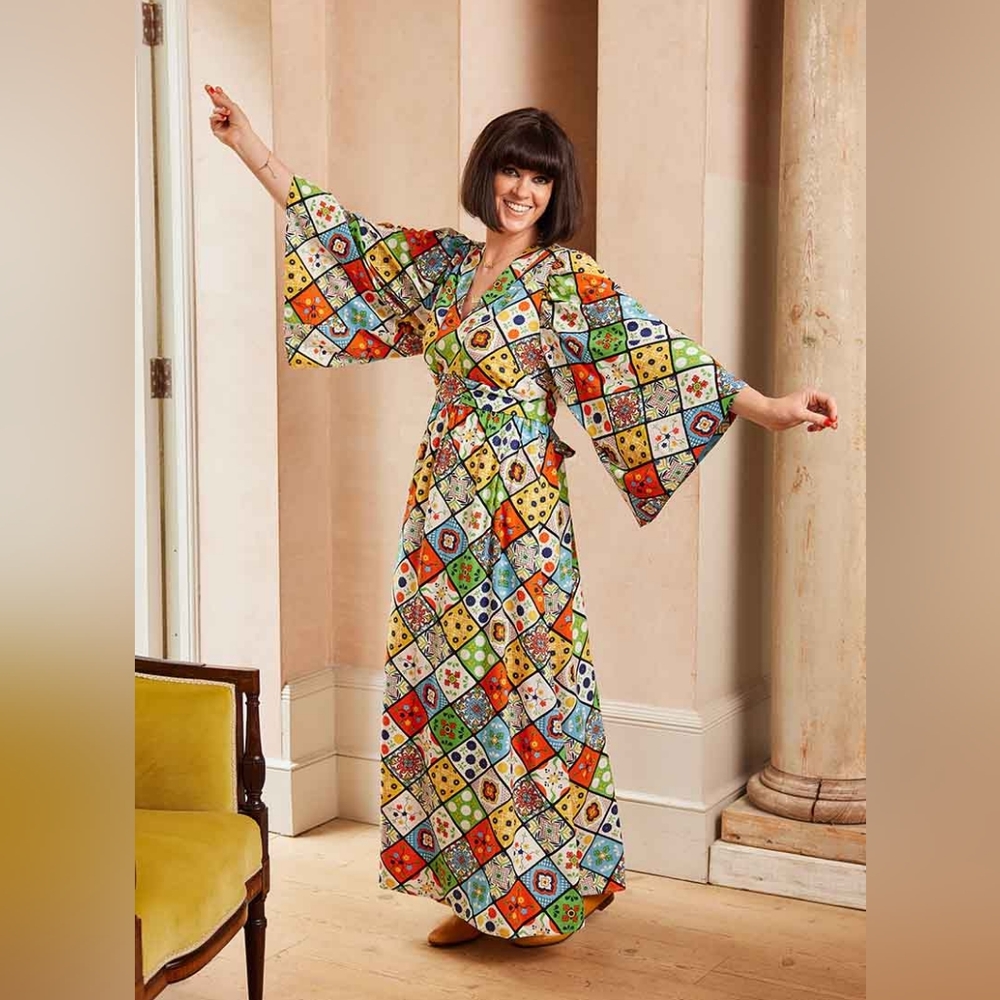 Dawn O’Porter X Joanie - Sunrise Vintage Tile Print Midaxi Dress